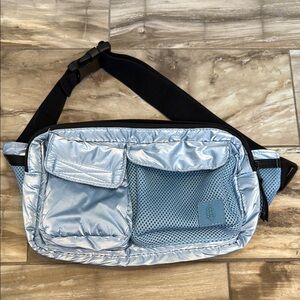 Free People Shiny Blue Waist Bag